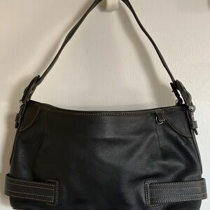 Etienne Aigner Black Leather Shoulder Bag Baguette Purse Vintage Like New